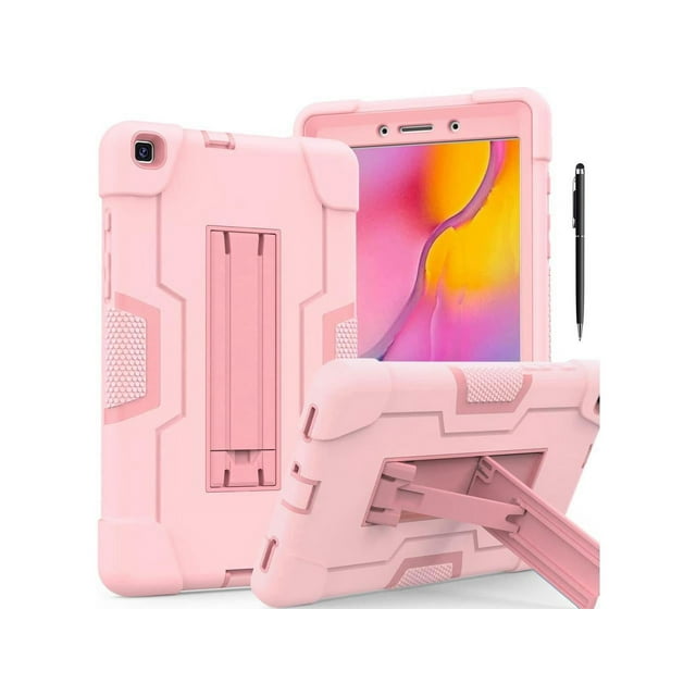 Étui pour Tablette Samsung Galaxy Tab A 8.0 Pouces Modèle 2019 T290/T295/T297 avec Support, Étui de Protection Antichoc avec Stylet