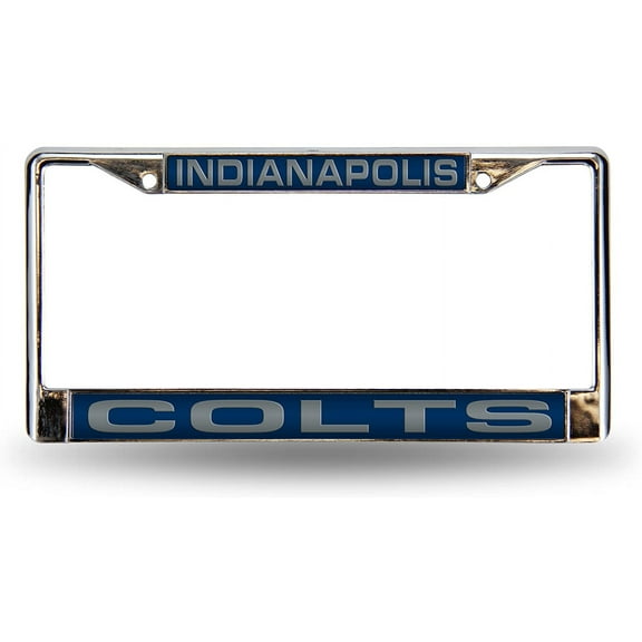 Indianapolis Football Colts Chrome Metal License Plate Frame Holder