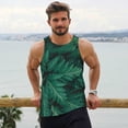 thumbnail image 6 of Logiee Green Leave Fern Print Men's Workout Tank Top,Quick Dry Workout Tank Top,Gym Muscle Tee,Fitness Bodybuilding Sleeveless T Shirt-X-Large, 6 of 7