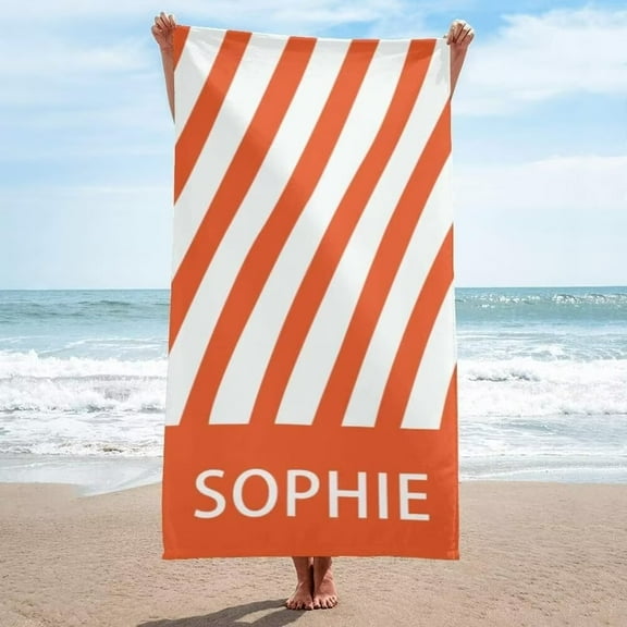 Custom Microfiber Beach Towel Personalized Beach Towel Swim Towel Custom Beach Towels Pool Towel Quick Dry for Adults Kids 30*60inch