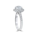 thumbnail image 3 of Bague de Fiançailles Halo Double Diamant Rond 3 5/8ct Or Blanc 14K, 3 of 3