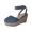 Blue, variant on OAVQHLG3B Wedge Sandals for Women Women's Suede Casual Elastic Band Platform Straw Woven Wedge Single Sandals Shoes