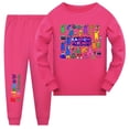 thumbnail image 1 of Pijamas de manga larga BANYUO para niños y niñas ropa de dormir estampado arcoíris Navidad 2023, 1 of 4