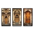 thumbnail image 2 of Designart "Parisian Wooden Enigma V" Vintage Framed Wall Art Set Of 3 - Brown Paris Frame Gallery Wall Set For Home Decor, 2 of 7