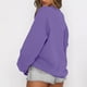 thumbnail image 4 of Gibobby Sudaderas para Mujer Sudadera de Manga Larga para Mujer de Gran tamaño de otoño de Talla Grande Holgada Cuello Redondo atlético Y-2K(Morado,M), 4 of 4