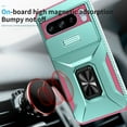 thumbnail image 4 of Phone Case for Google Pixel 8 Pro Case with Sliding Camera Cover, with 360° + 100° Free Rotation Metal Finger Ring Bracket, Fit Magnet Car Mount, 2 In 1 Case Cover for Google Pixel 8 Pro, Green, 4 of 8