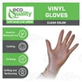 thumbnail image 2 of EcoQuality Disposable Vinyl Exam Gloves, Disposable Latex Free Medical Gloves, Non-Sterile, Food Safe, Powder Free, Cleaning, Cooking (100, X-Large), 2 of 4