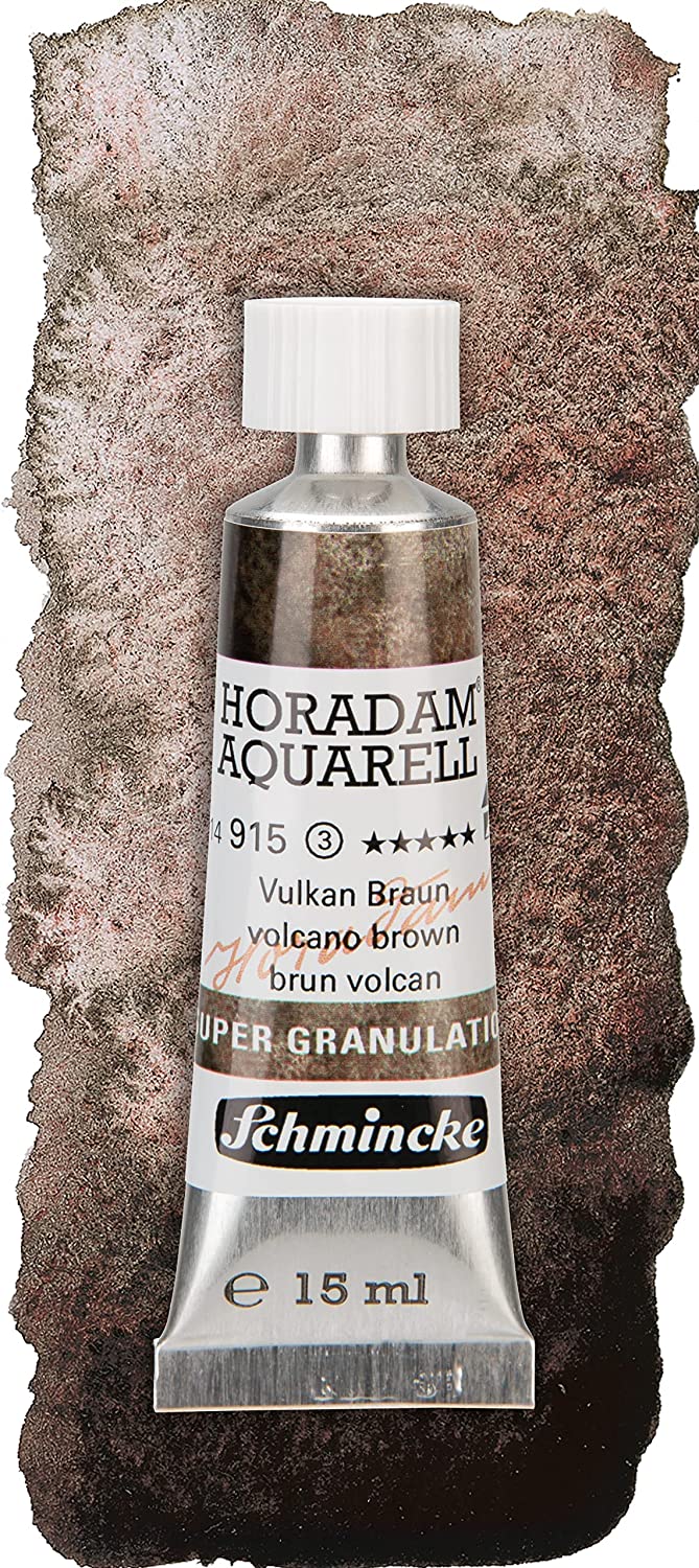 Schmincke Horadam Aquarell Artist Watercolor - Volcano, Supergranulation, Wood Box, Set of 5, 15 ml, Tubes