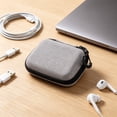 thumbnail image 3 of Digital Accessory Storage Bag, Portable Electronics Organizer, Small Earphone Data Cable Charger Storage Case with Partition Grid, Durable Polyester Material, Shock Resistant and Compact Design, 3 of 6