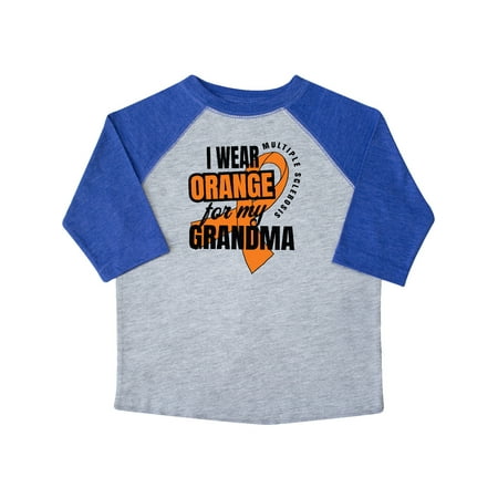 

Inktastic I Wear Orange For My Grandma Multiple Sclerosis Awareness Gift Toddler Boy or Toddler Girl T-Shirt