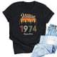 thumbnail image 2 of Liamobondopolis - Camisetas de regalo para el 50.º cumpleaños de mujer, divertidas camisetas vintage de 1974, camisetas casuales retro para fiesta de cumpleaños, 2 of 5