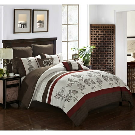 Egyptian Cotton Stripes Comforter - Better Homes and Gardens Embroidered Pintuck Stripe 7-Piece Comforter Set, Full/ Queen