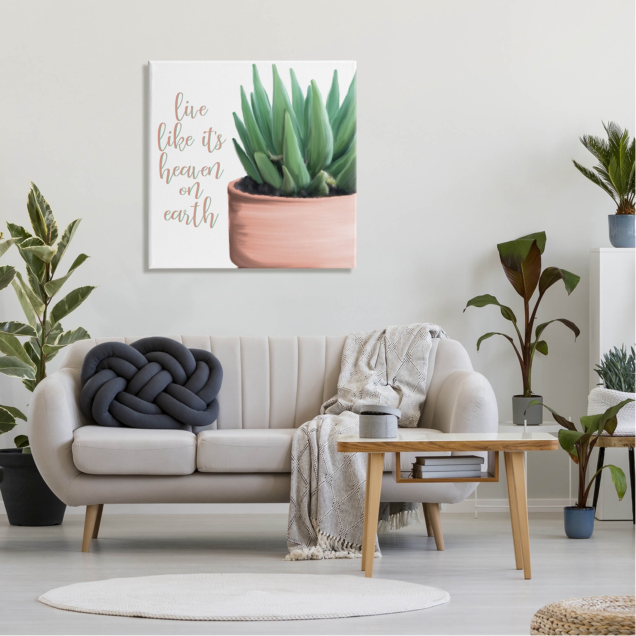 Stupell Industries Like It's Heaven On Earth Plant Graphic Art Gallery Wrapped Canvas Print Wall Art, Design by Kim Allen