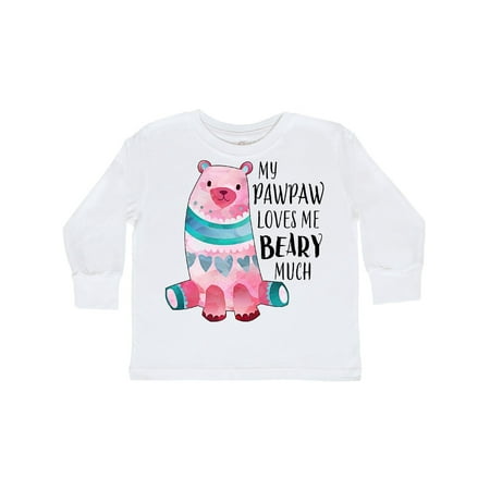 

Inktastic My Pawpaw Loves Me Beary Much with Cute Bear Gift Toddler Boy or Toddler Girl Long Sleeve T-Shirt