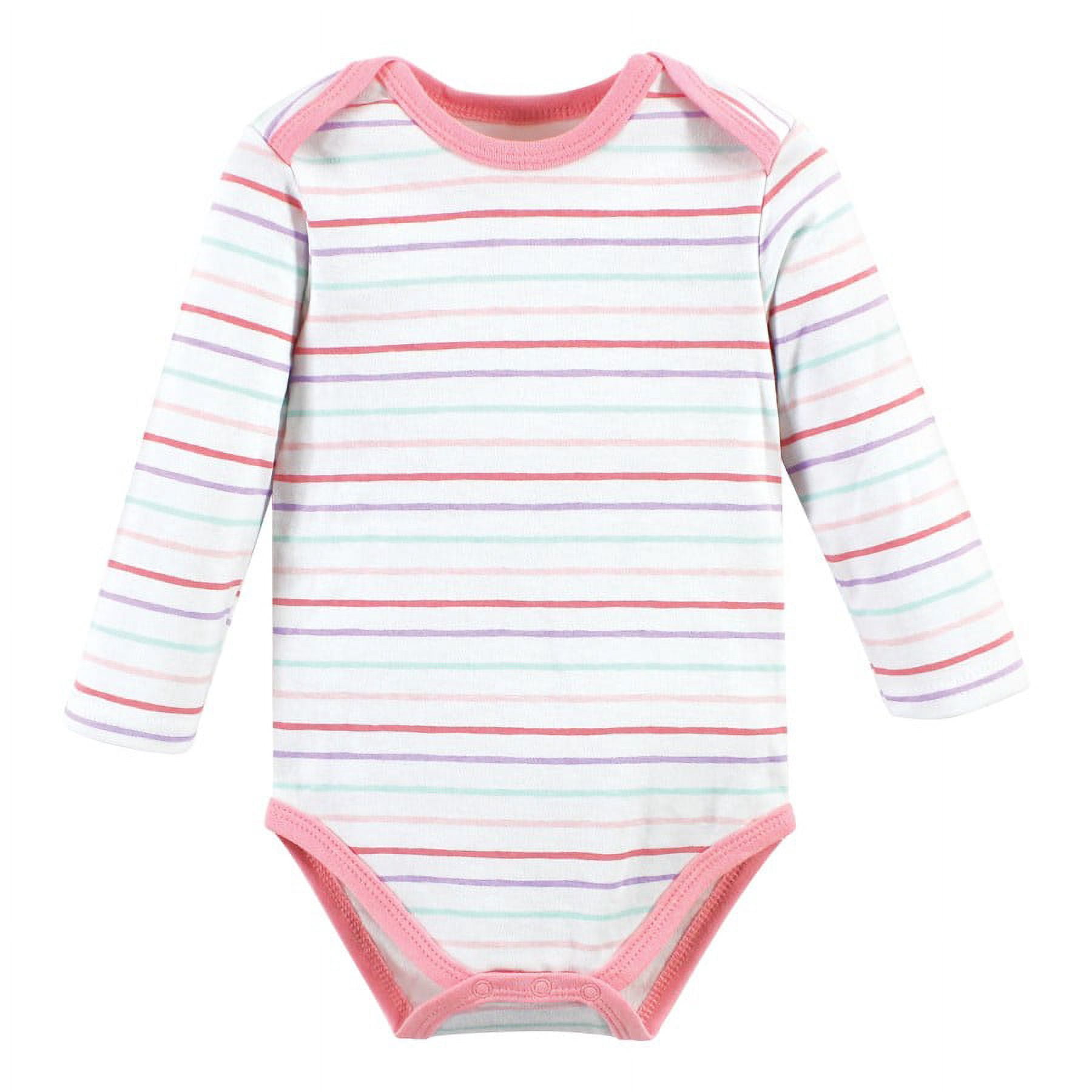 Hudson Baby Cotton Long-Sleeve Bodysuits, 3-Pack, Newborn- 24 Months