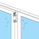 thumbnail image 3 of Cerradura corrediza para patio Prime-Line U 9919 blanca con cerradura con cerrojo, 3 of 4