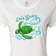 thumbnail image 4 of Inktastic Lets Swim- Cute Sea Turtle Women's T-Shirt, 4 of 5