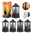thumbnail image 5 of LELINTA Halloween Candles Lanterns Battery Operated, Outdoor Hanging LED Lantern, Halloween Table Decor LED Candles Pumpkin Candle for Home Decorations 8x19 inch (Pumpkin, Castle), 5 of 8