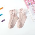 thumbnail image 2 of Jamicy Non Slip Socks for Kids Girls Ruffle Socks Frilly Lace Socks Princess Dress Socks for Toddler Kids, 2 of 3