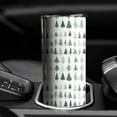 thumbnail image 3 of 20oz Green Christmas Tree Pattern Skinny Tumblers Stainless Steel Tumbler with Lid and Straw,Vacuum Insulated Double Wall Travel Tumbler Cups with Cleaning Brush for Coffee,Tea, 3 of 6