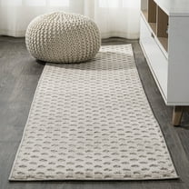 JONATHAN Y SOUTH BEACH 2 x 8 Runner Rug, Rabat Pile Mini-Diamond Trellis - Beige, SBH101A-28