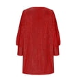 thumbnail image 3 of Women's Trendy Short Dress with Glittering sequins and Asymmetrical Off Shoulder Long Sleeve for Party Enthusiasts, 3 of 8