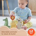 thumbnail image 2 of Fisher-Price Wooden Stack & Sort Animals Stacking Toy for Development Play, Baby & Toddler 1Y+, 10 Pcs, 2 of 6