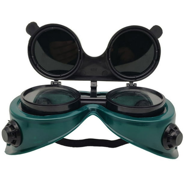 1 par de gafas de soldadura, gafas de protección ocular para soldadores, gafas de seguridad abatibles