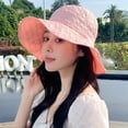 thumbnail image 2 of SikaFu New Fisherman Hat Girl Summer Version Of The Version Of The Tide Brand Printed Solid Color Versatile Sunscreen Hat, 2 of 8