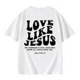 thumbnail image 6 of Girls Short T Shirt for Kids Girls Easter I Love Jesus Letter Soft Fit Breathable Trendy Clothes #White 9-10 Years, 6 of 6