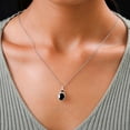 thumbnail image 4 of Black Spinel Necklace for Women 925 Sterling Silver Cubic Zirconia Jewelry Stainless Steel Size - 20" Ct 3 Engagement Anniversary Wedding - Unique Cute Christmas Gifts for Women, 4 of 11