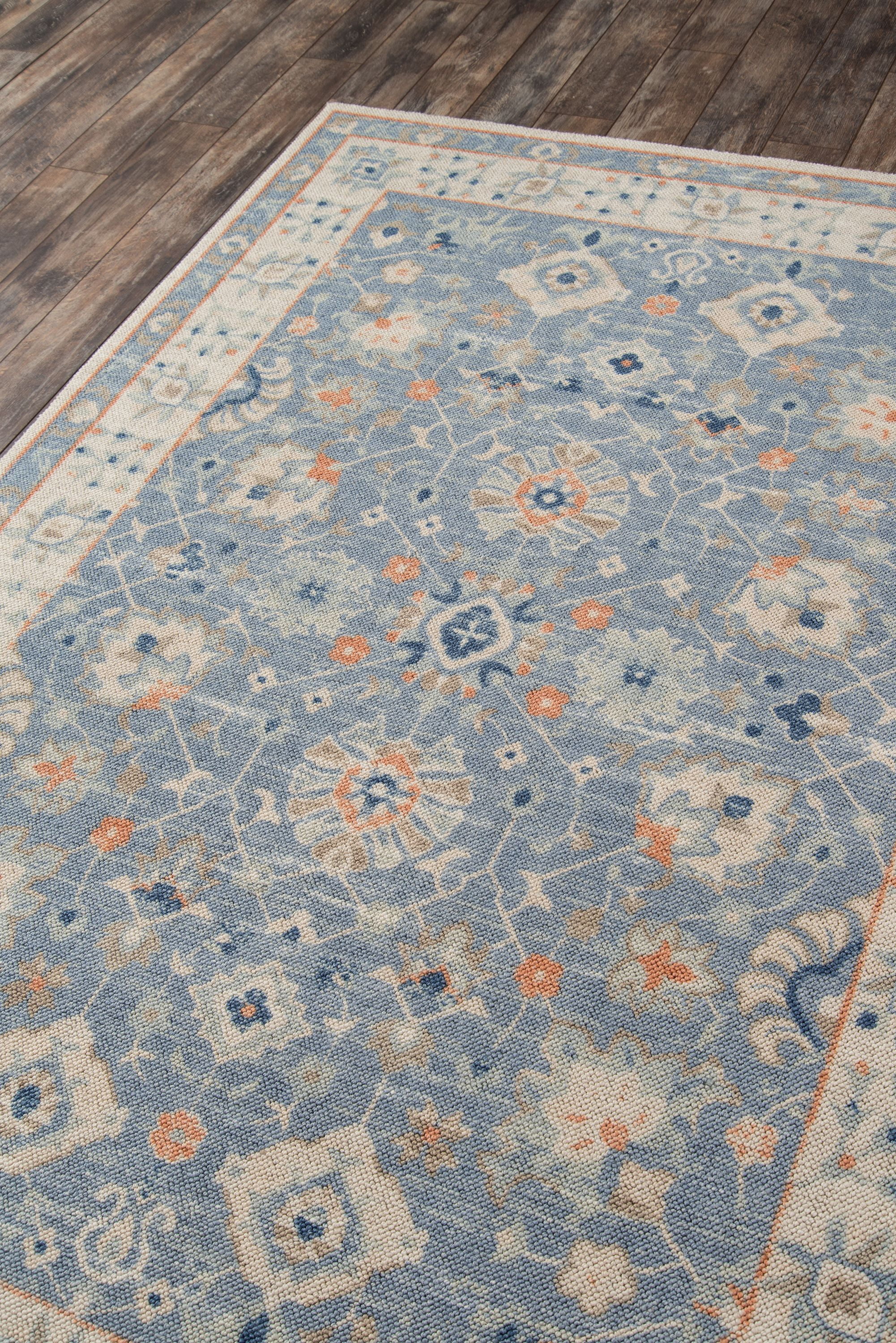 Momeni Anatolia Machine Made Wool and NylonBlue Runner 2'3" X 7'6"
