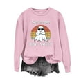thumbnail image 1 of Ailaofu Halloween Sweatshirt for Women Funny Ghost Graphic Shirt Spooky Season Long Sleeve Tops, 1 of 4