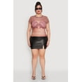 thumbnail image 3 of Women's Plus Size Rhinestone Studded Graphic Print Mesh Tee, 3 of 5