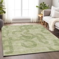 thumbnail image 5 of HomeRoots 676524 10 x 14 ft. Artichoke Green & Gray Geometric Transitional Washable Machine Made Rectangle Area Rug with UV Protection, 5 of 9