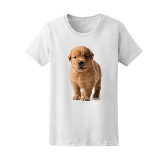 Beautiful Puppy Golden Retriever T-Shirt Women -Image by Shutterstock, Female x-Large