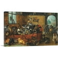 thumbnail image 1 of ARTCANVAS Monkeys Feasting 1620 Canvas Art Print by Jan Brueghel The Elder - Size: 60" x 40" (0.75" Deep) (3-Piece), 1 of 9