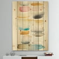 thumbnail image 2 of Designart 'Watercolor Geometric Swatch Element II' Mid-Century Modern Print on Natural Pine Wood, 2 of 3