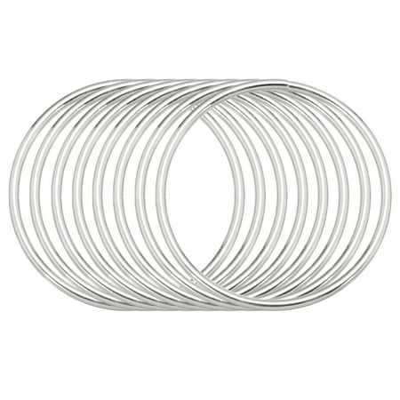 Uxcell 8Pcs Dream Catcher Rings, 2.4" Metal Hoops for Crafts Wreath Hoop Rings for Wall Hanging Crafts Home Decorations DIY Wedding Wreath Decor, Silver 2.1"