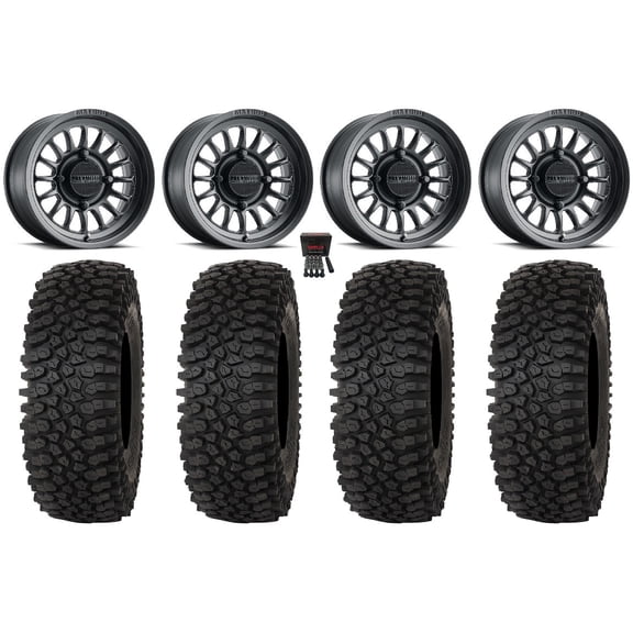 Method 411 15" Wheels Black (4 3) 37" Roctane STX Tires Can-Am Commander Maverick Renegade Outlander Defender