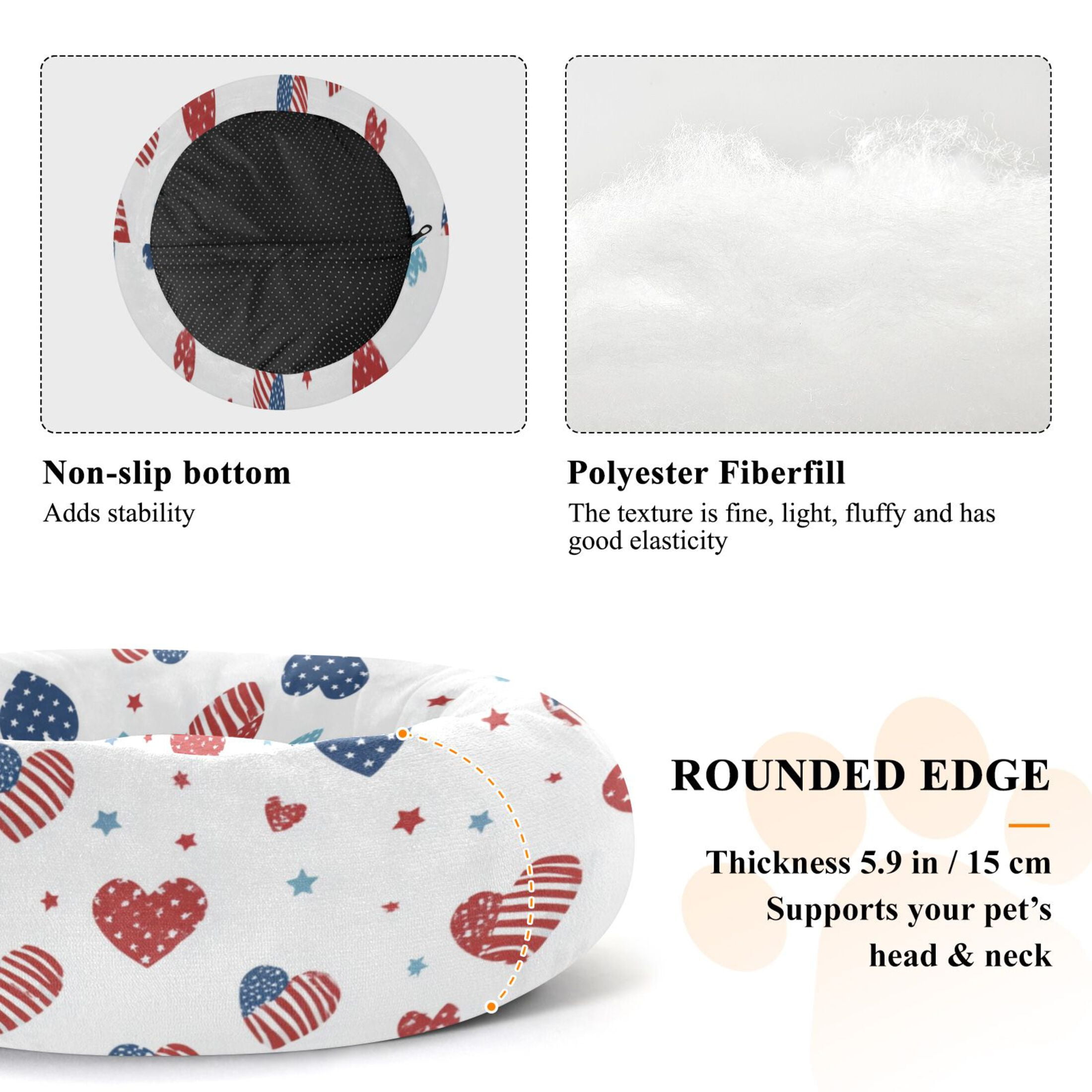 Pet Bed Pet Mat Cozy Removable & Washable Comfort For Cats And Dogs 4th Of July Theme