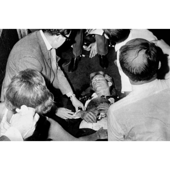 Mortally Wounded Robert Kennedy. After He Was Shot By An A Disgruntled Palestinian Immigrant History (24 x 18)