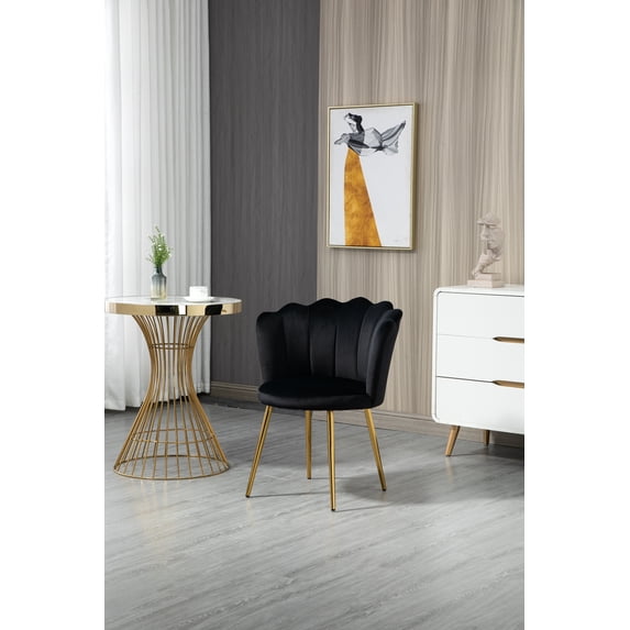 Luccalily Accent Single Chair,Upholstered Leisure Accent Living Room Chair, Comfy Armchair with Rose Golden Metal Legs,Mid-Century Modern Dining Room Chair