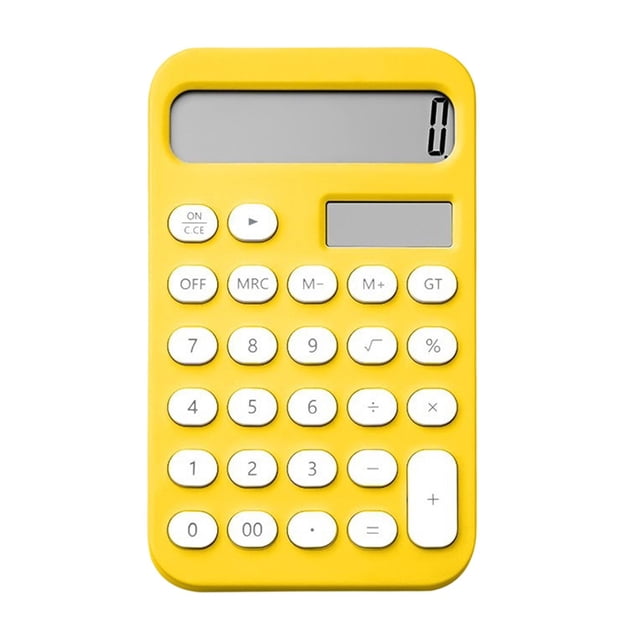 Calculadora de escritorio CUTICAT 12 dígitos botones grandes Amarillo