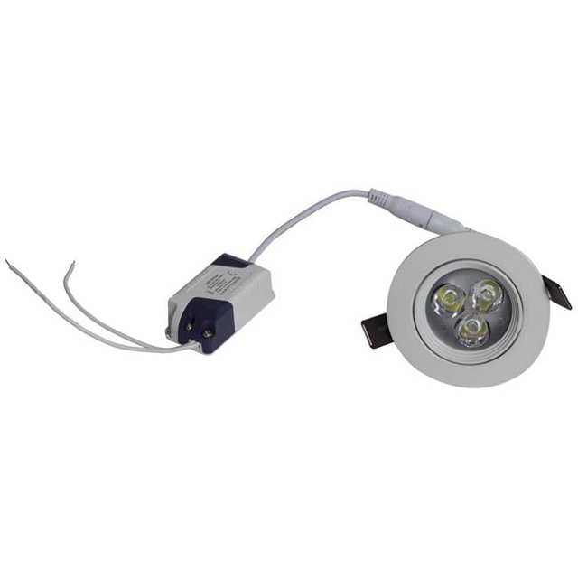 American Imaginations AI-589 en Aluminium Rond Semi-Encastré Pot Light&44; Blanc