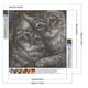 thumbnail image 2 of Pintura de diamante 5D Wdftyju DIY taladro redondo completo decoración gato acurrucado 30x30cm, 2 of 9