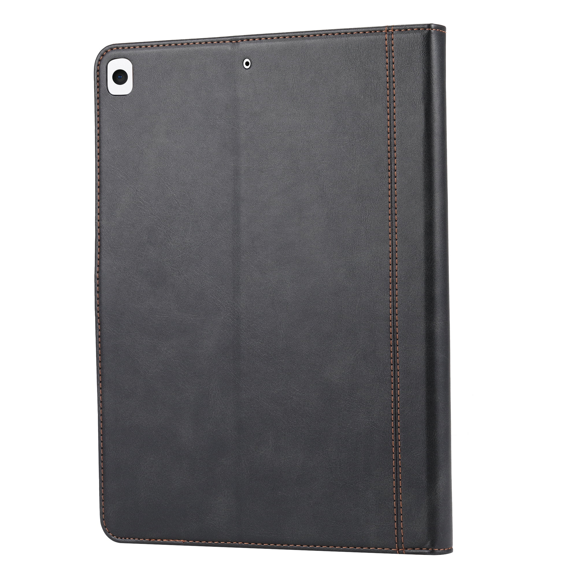 ELEHOLD for iPad 9th/8th/7th Gen 10.2" (2021/2020/2019) Multi-Functional Flip Leather Wallet Case with Front Pocket Card Slots Kickstand Pencil Holder Shockproof Business Men Women Case Cover,Black