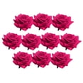 thumbnail image 2 of 10 cabezas de rosas artificiales de terciopelo de colores para decoración de bodas y fiestas navideñas Rosa roja, 2 of 9