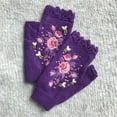 thumbnail image 5 of FADAACAI Sheer Gloves Women's Knitted Gloves Flower Gloves Embroidered Hand Fingerless Gloves Hand Knit Fingerless Embroidered Flower Gloves Mesh Gloves Opera Gloves for Women Clearance！, 5 of 6