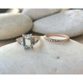 thumbnail image 4 of HeartsAndYou 2.7ct Natural Blue Aquamarine Engagement Ring Bridal Set 14k SOLID Rose Gold, 4 of 9
